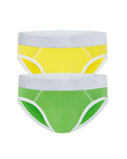 z_Basic Brief 2.0 - Green & Gold 2 Pack Brief $45 - Mojo Downunder
